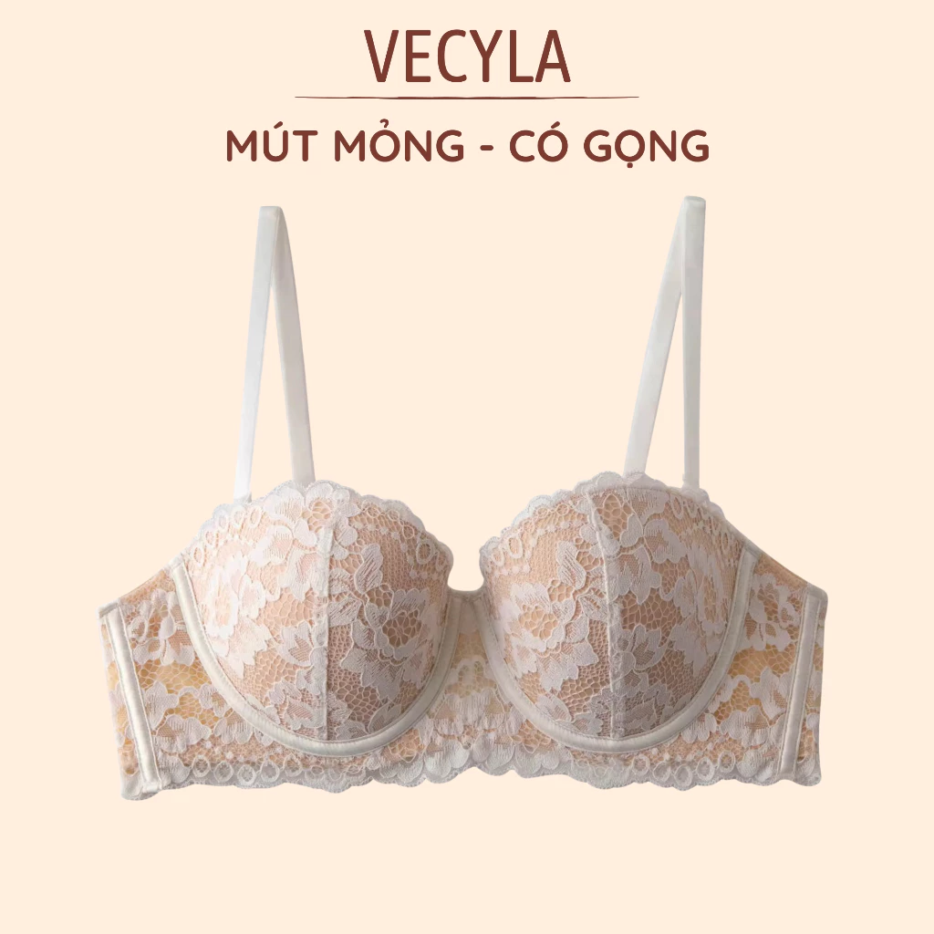 ÁO LÓT VECYLA ÁO REN CÚP NGỰC QUẢ NGANG, CÓ GỌNG ĐỆM MỎNG 728
