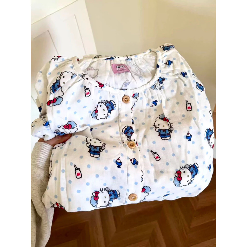 𝑶𝒏𝒊.𝑺𝒉𝒐𝒑_Váy Ngủ Suông Mặc Ở Nhà Hình  kitty cute