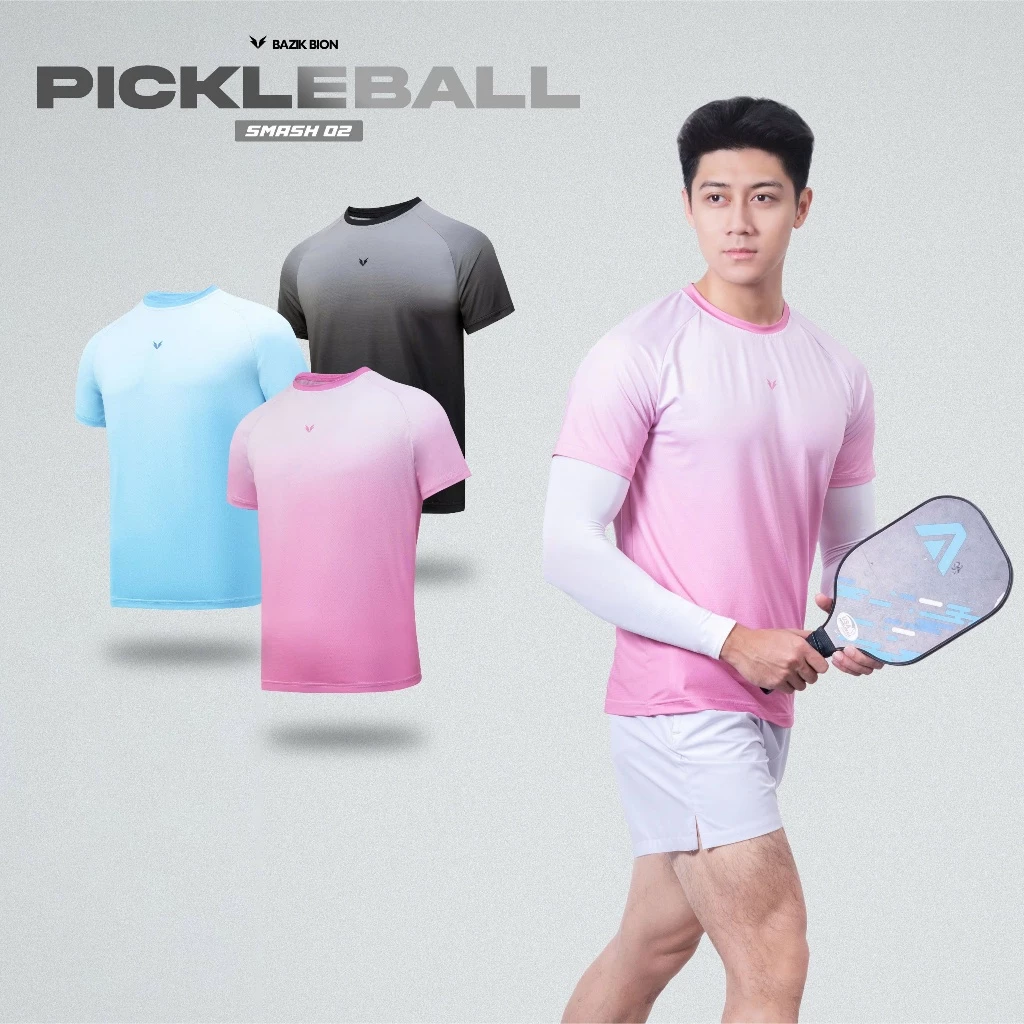 Áo Thun Thể Thao Pickleball Nam BAZIK BAZIK SMASH 02 Thấm hút mồ hôi, Nhanh khô, Co giãn tốt, Vận động - A36