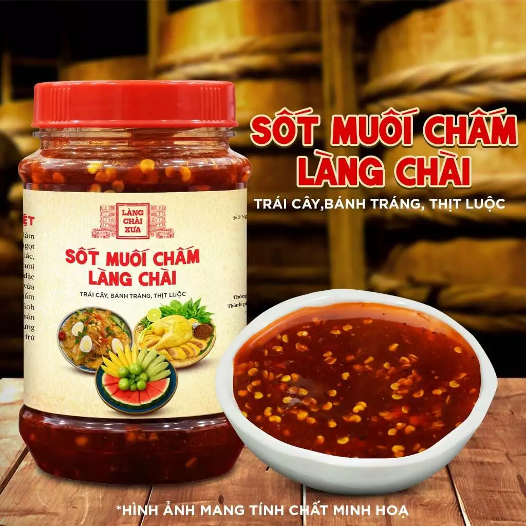 Sốt muối chấm Làng Chài Xưa 290g chấm mọi thứ trái cây bánh tráng thịt luộc hải sản nướng