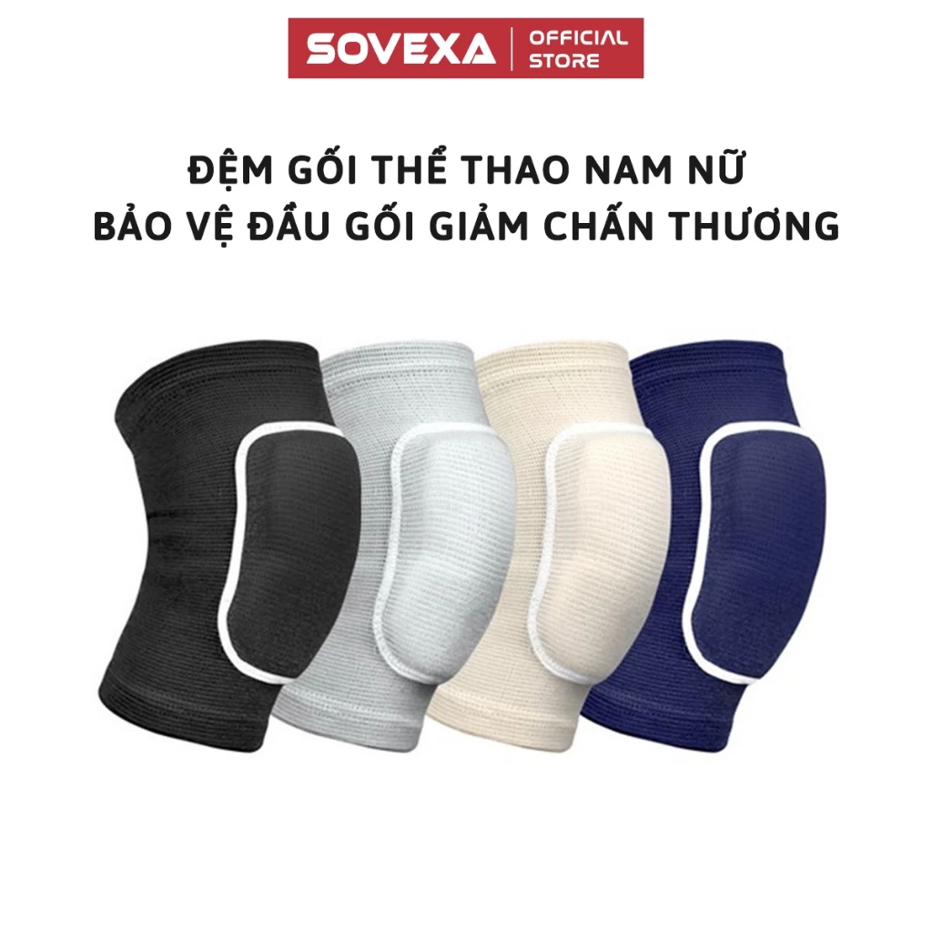 [1 ĐÔI] Băng Đệm Bảo Vệ Đầu Gối SOVEXA Dụng Cụ Bó Gối Thể Thao Đá Bóng Gym Cầu Lông Đa Năng