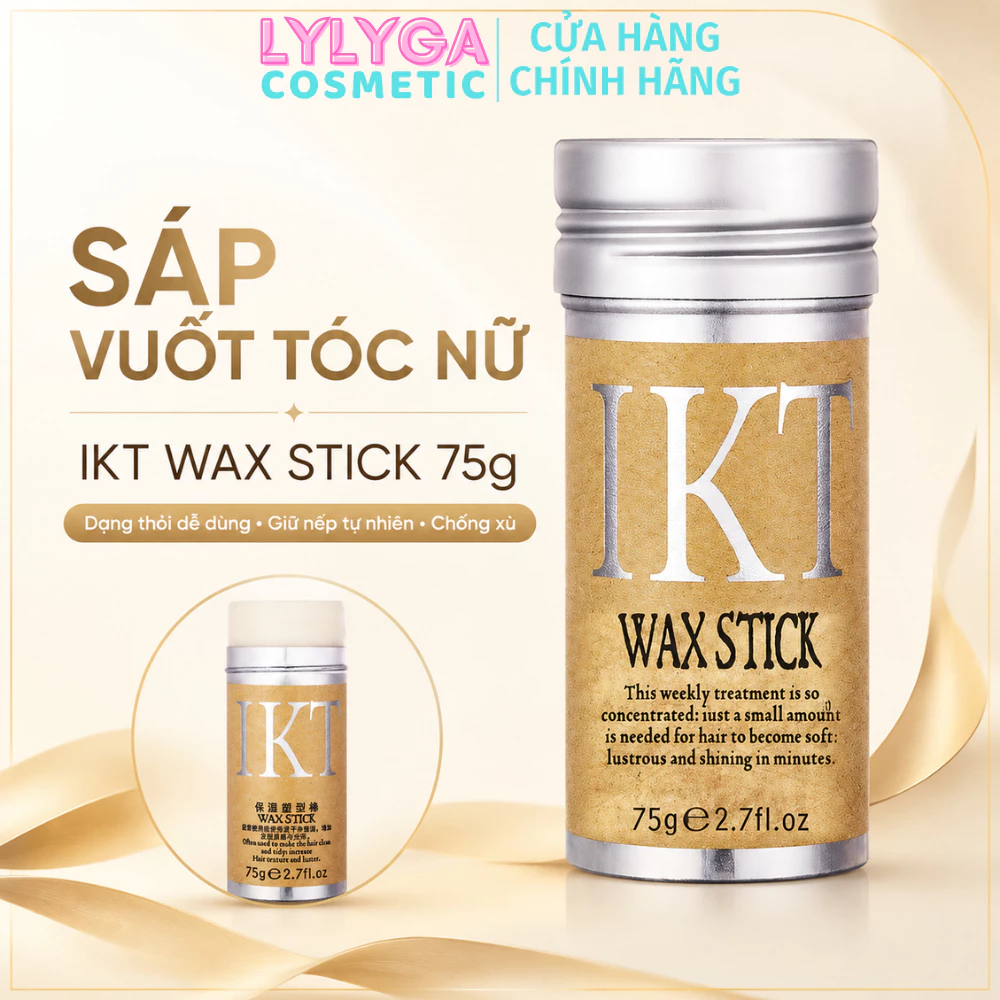 Sáp vuốt tóc Nữ IKT Wax Stick 75g dạng thỏi giữ nếp tóc con keo tạo kiểu tóc nữ tóc trẻ em mềm và dưỡng ẩm SA04