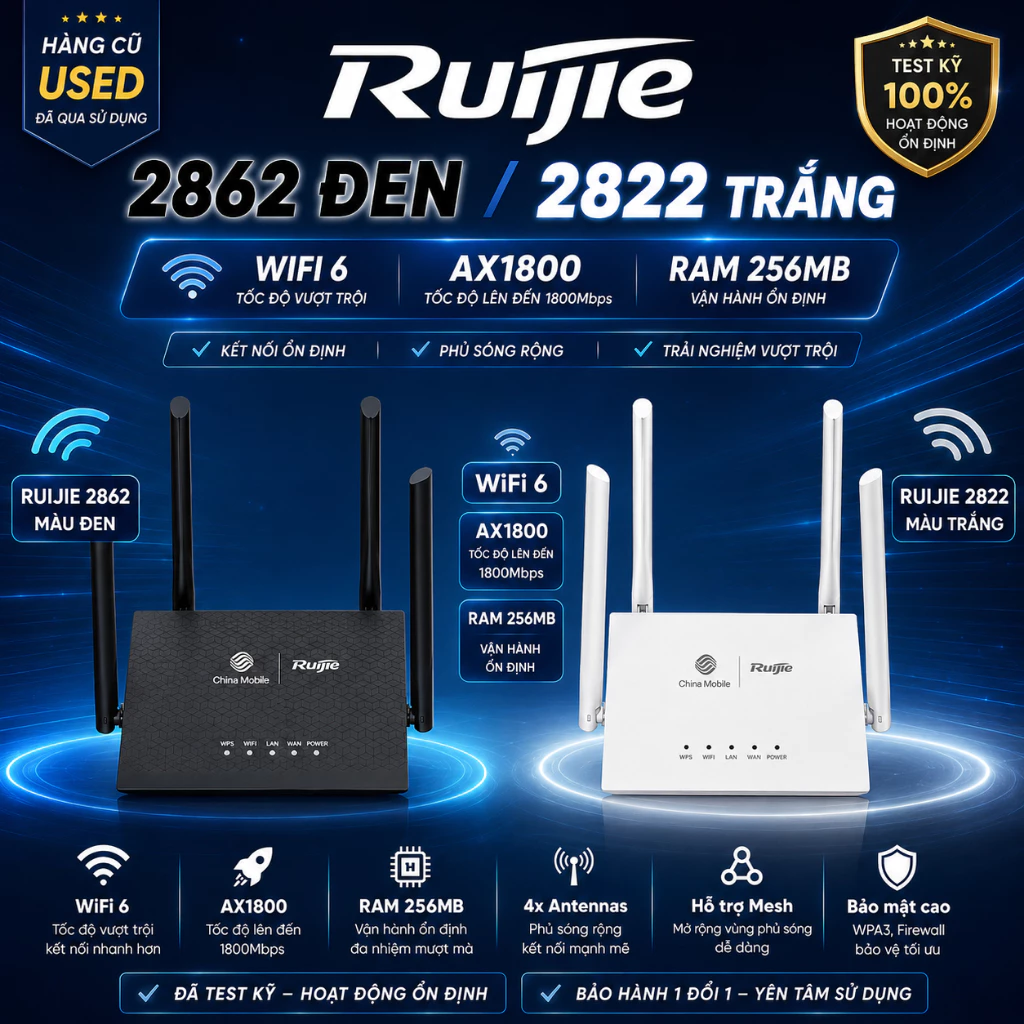 Ruijie RG-MA2862 /2822 ngẫu nhiên , Wi-Fi 6 bộ định tuyến, hàng đã qua sử dụng, giá rẻ, doanh nghiệp, gia đình, HÀNG Cũ