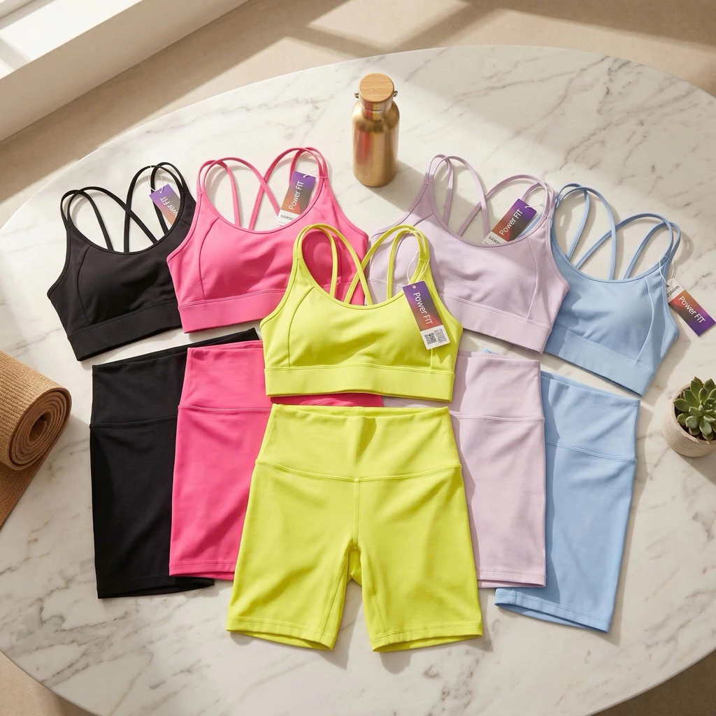 Bộ Đồ Tập Gym/Yoga 036/707D Áo Bra Mút Đúc & Quần Short Vải Lycra Cao Cấp