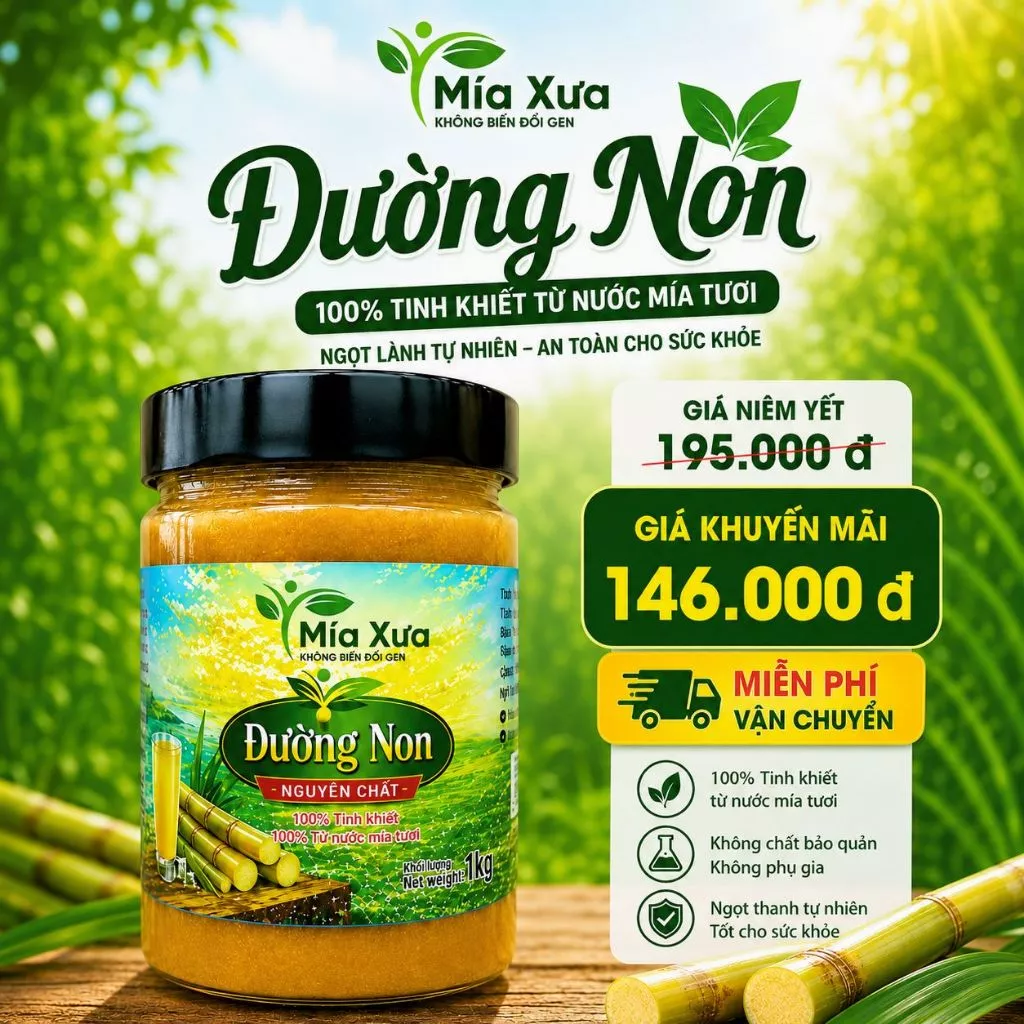 Đường Non Nguyên Chất Tặng Kèm Muối Biển Thô - Hũ 1Kg