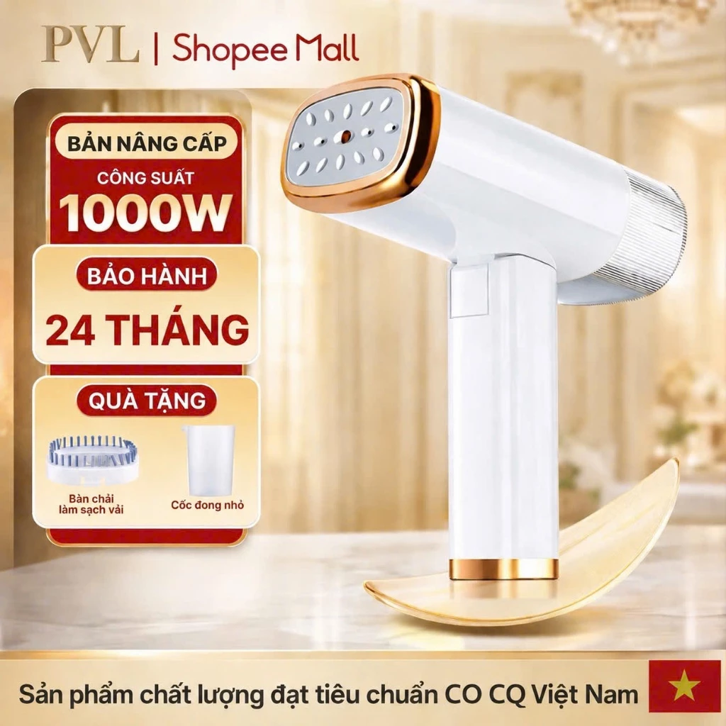 Bàn ủi Hơi Nước Cầm Tay PVL TQ-103 thích hợp Cho Mọi Loại Vải, Bàn ủi Cầm Tay, Bàn ủi Hơi Nước dung lượng Lớn