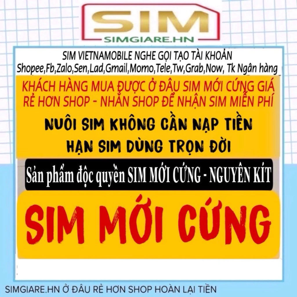 Sim Vietnam tạo tất cả các loại tài khoản... Nghe gọi vào mạng