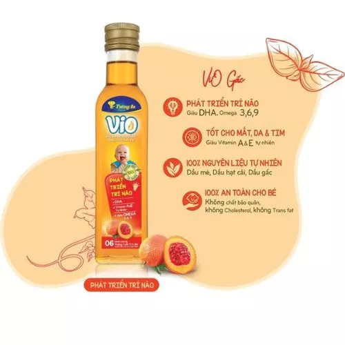 [FBS] Dầu Ăn Dinh Dưỡng Cho Trẻ Vio Gấc Tường An - Chai 250ml