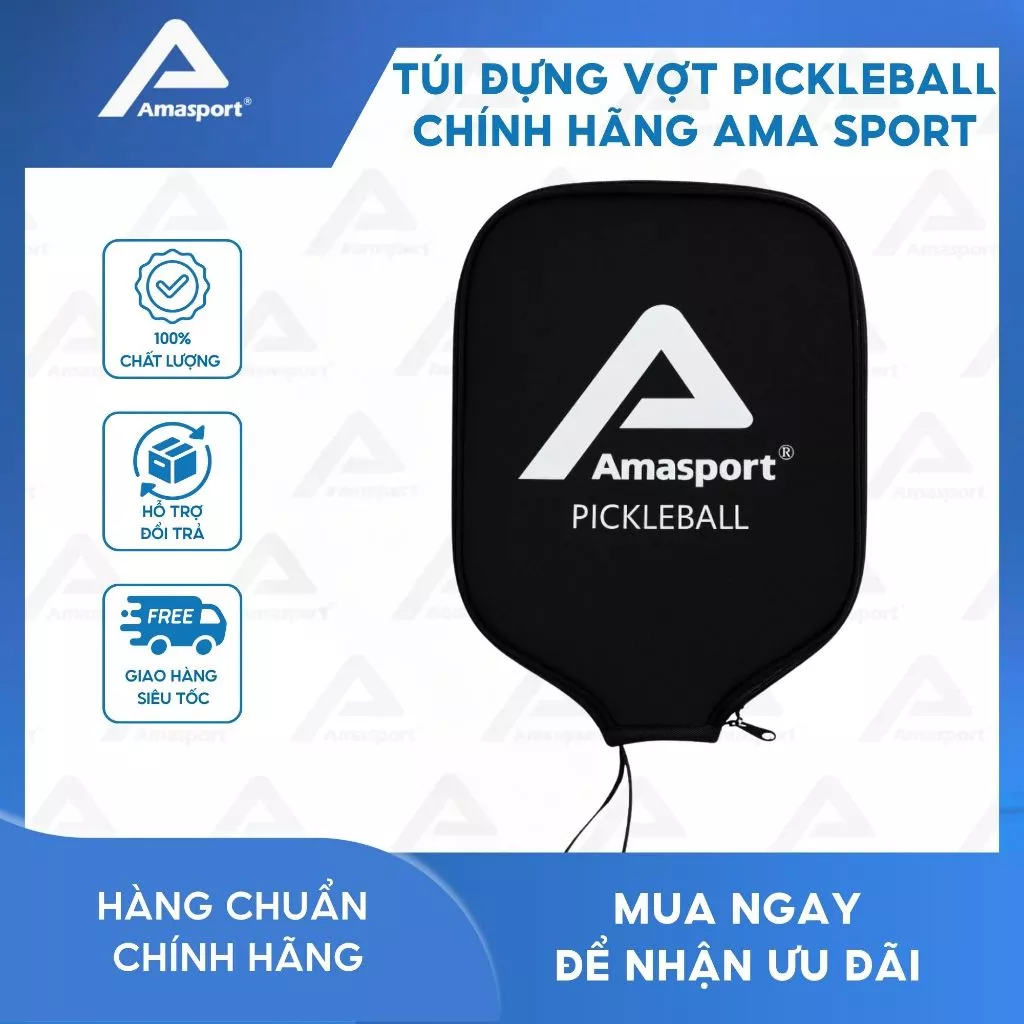 Túi đựng vợt pickleball chính hãng AMA SPORT bảo vệ mặt vợt, chống xước, có sẵn quai xách tiện lợi