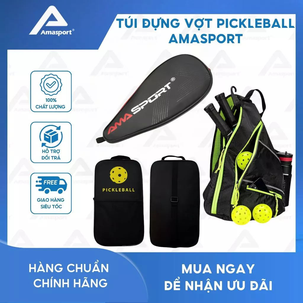 Túi đựng vợt pickleball  AMASPORT, chất liệu Polyester tiện bền bảo vệ vợt tốt hơn (hàng nhập khẩu)