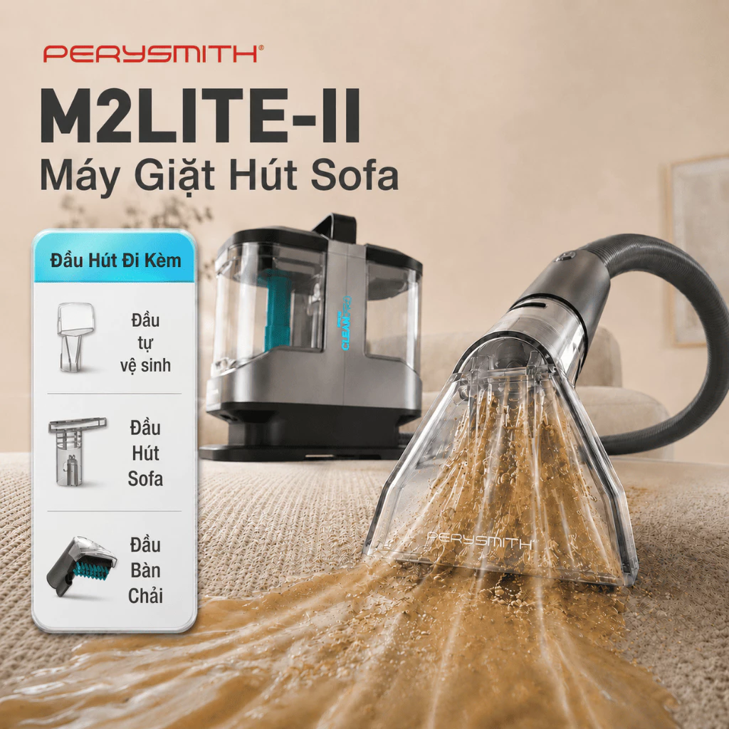 [V]Máy Giặt Hút M2Lite-II CleanPro Diệt Khuẩn Giặt Hút Giặt Đệm Ghế Sofa