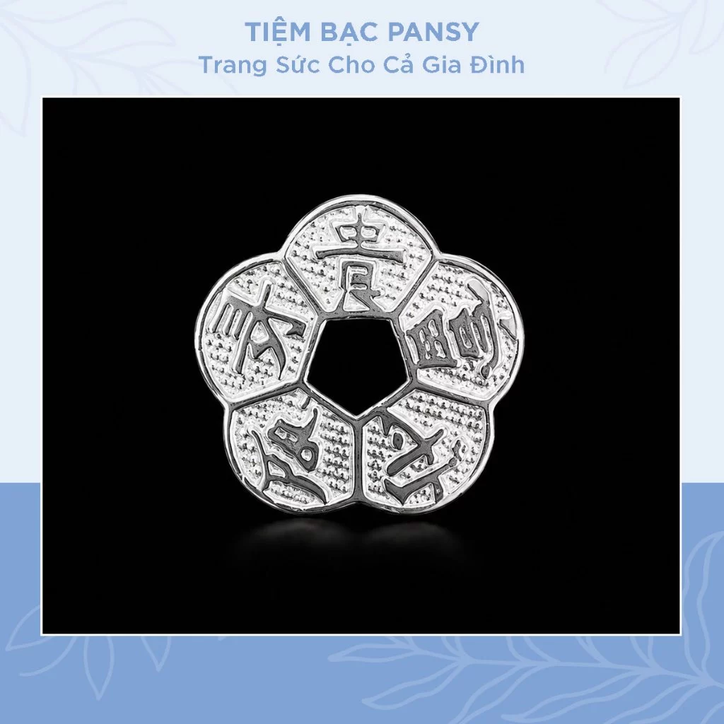Đồng xu bạc hoa mai kim tiền, Đồng bạc hoa mai phong thủy thu hút tài lộc - Tiệm bạc Pansy