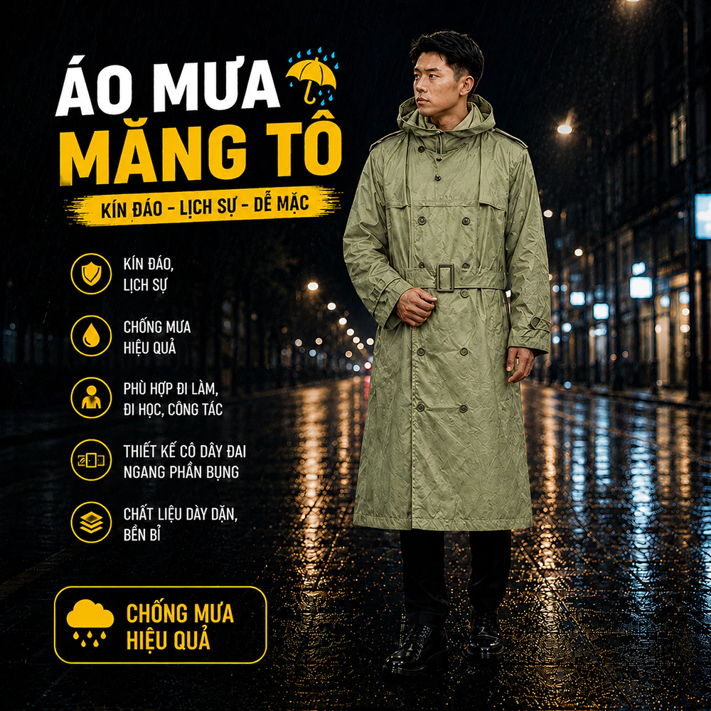 Áo Mưa măng tô Chính Hãng Công ty Cổ phần 26