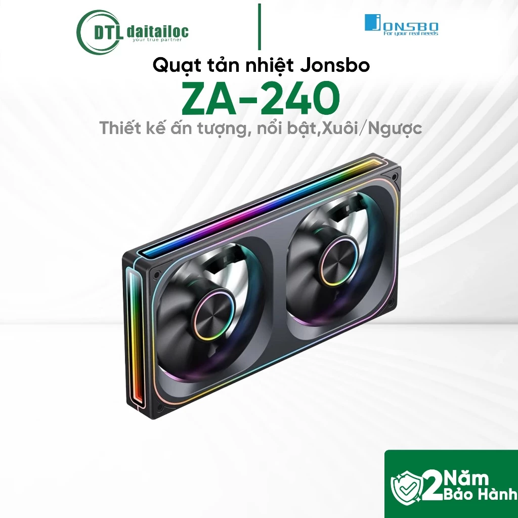 Quạt Tản Nhiệt Jonsbo ZA-240 Black Xuôi Ngược | Chính hãng | Bảo hành 24 tháng