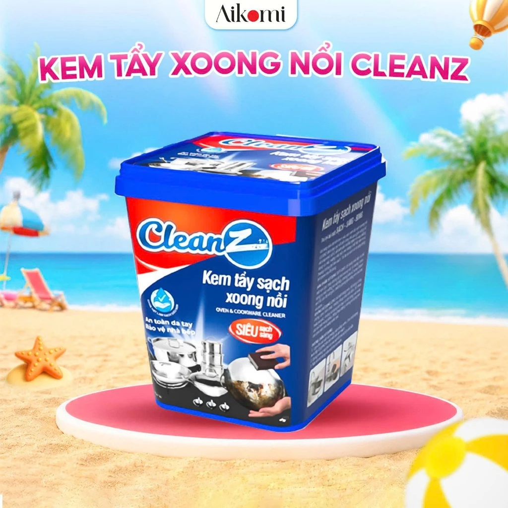 Kem tẩy xoong nồi CleanZ 500g đa năng Hàn Quốc đánh tan mọi cặn bẩn, bột tẩy trắng xoong nồi