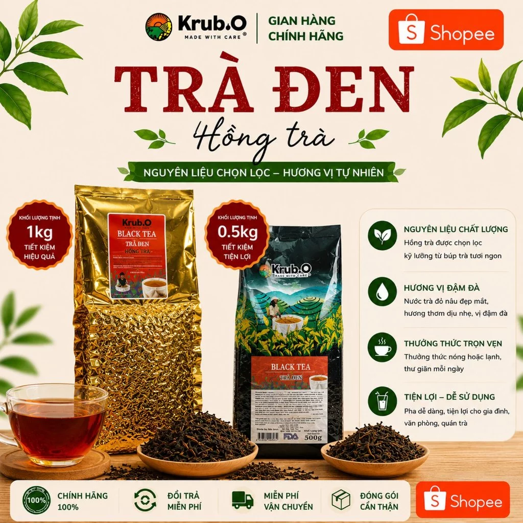 [Chính hãng] Hồng trà, Trà đen - thơm béo vị sữa đậm đà trà Việt - nông sản Việt 1 thùng 10kg