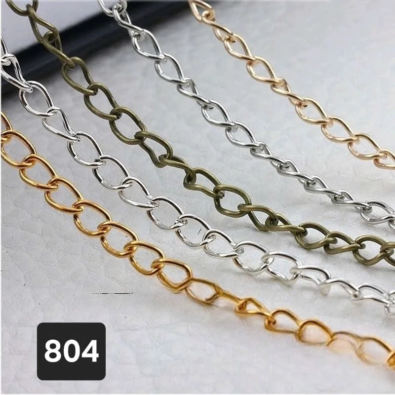 (5 mét)Dây xích 3*5mm và 4*6mm, Nguyên liệu làm trang sức cổ trang, Nguyên liệu DIY