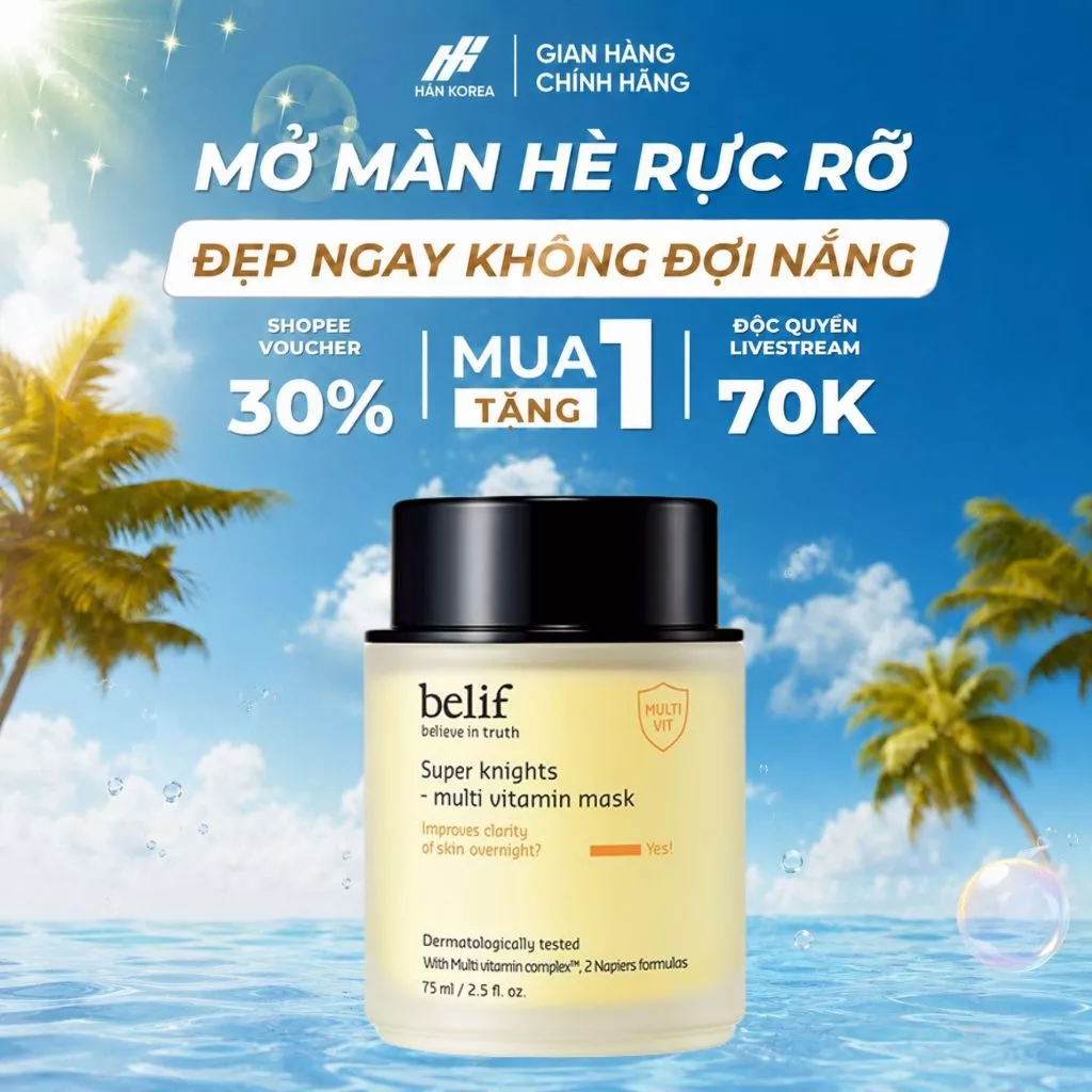 Mặt Nạ Ngủ Belif Multi Vitamin Mask Dưỡng Sáng, Cấp Ẩm Chuyên Sâu Da 75ml