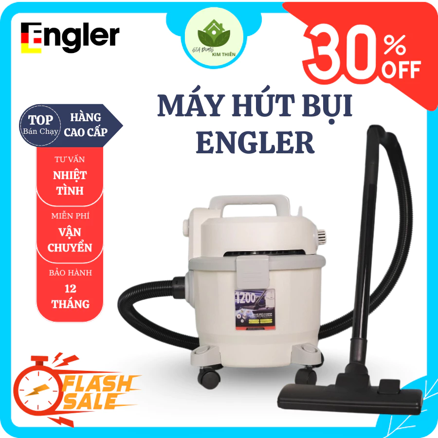Máy Hút Bụi Engler EL801 Công Suất 1200W Mạnh Mẽ Hút Được Hầu Hết Bụi Bẩn, Thiết Kế Gọn Nhẹ - Gia Dụng Kim Thiên