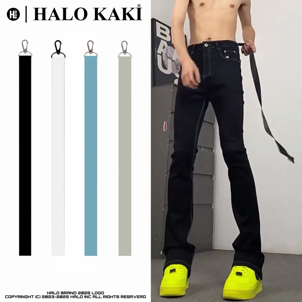 DÂY JEANS ĐÍNH KHOÁ NHIỀU MÀU PHỐI PHỤ KIỆN QUẦN LOE NAM NỮ