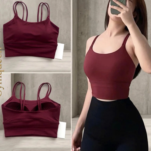 Áo bra mút đúc 031 tập yoga , Gym bra lulu dây mảnh vải thun lạnh mút đúc chắc chắn