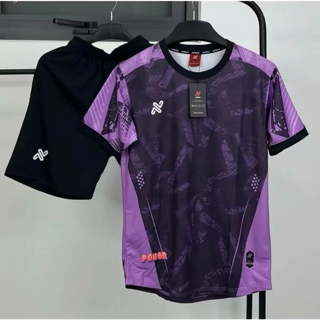 Áo Đá Bóng, Đồ Đá Banh,Bộ Bóng Đá Nam Nữ ,Mẫu Không Lôgô Amax Tím Loang Có In Tên Số - Sport Shop