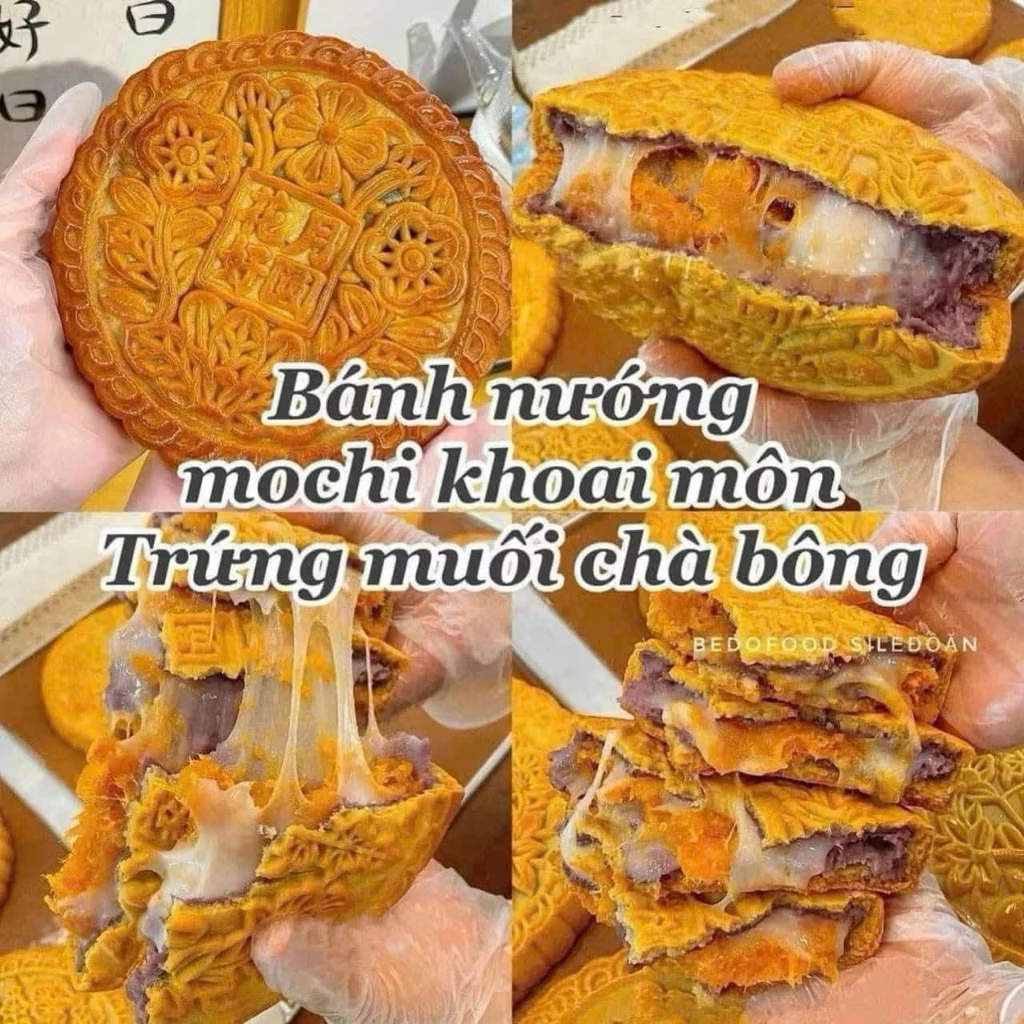 bánh nướng mochi trứng muối chà bông 500gam