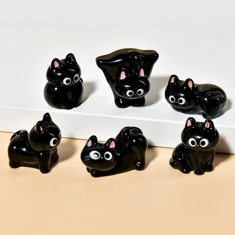Mô Hình Mèo Đen Cute Mini Decor Bàn Học – Tượng Trang Trí Dễ Thương Phong Cách Hàn Quốc
