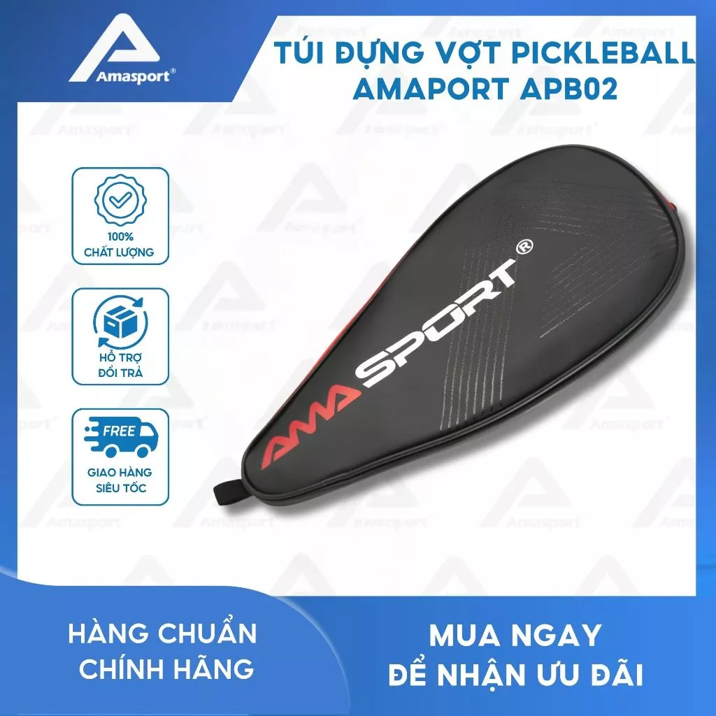 Túi đựng vợt pickleball AMAPORT APB02 cao cấp, chất liệu vải chống thấm nước bền đẹp tiện dụng khi mang theo