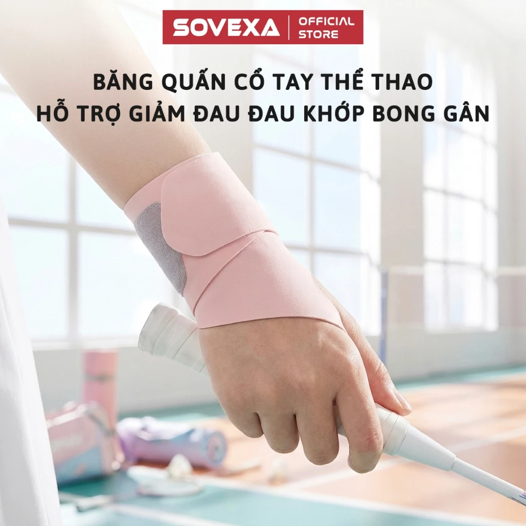 Băng Quấn Cổ Tay Chuyên Dụng SOVEXA Bảo Vệ Khớp Cổ Tay Ổn Định Chống Bong Gân Rèn Luyện Thể Thao