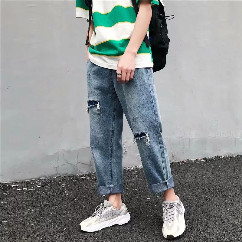 Quần Bò Jean Nam, Dáng Slim Fit, Chất Co Giãn, Hàng Quảng Châu Đẹp, Thiết Kế Thời Trang - QJD01