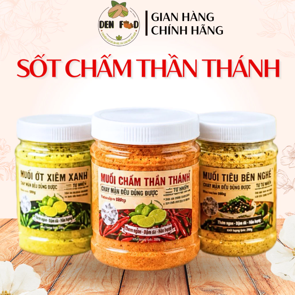 Sốt Chấm Thần Thánh ớt Xanh, Nước Chấm Thành Thánh ớt Đỏ - 500gr