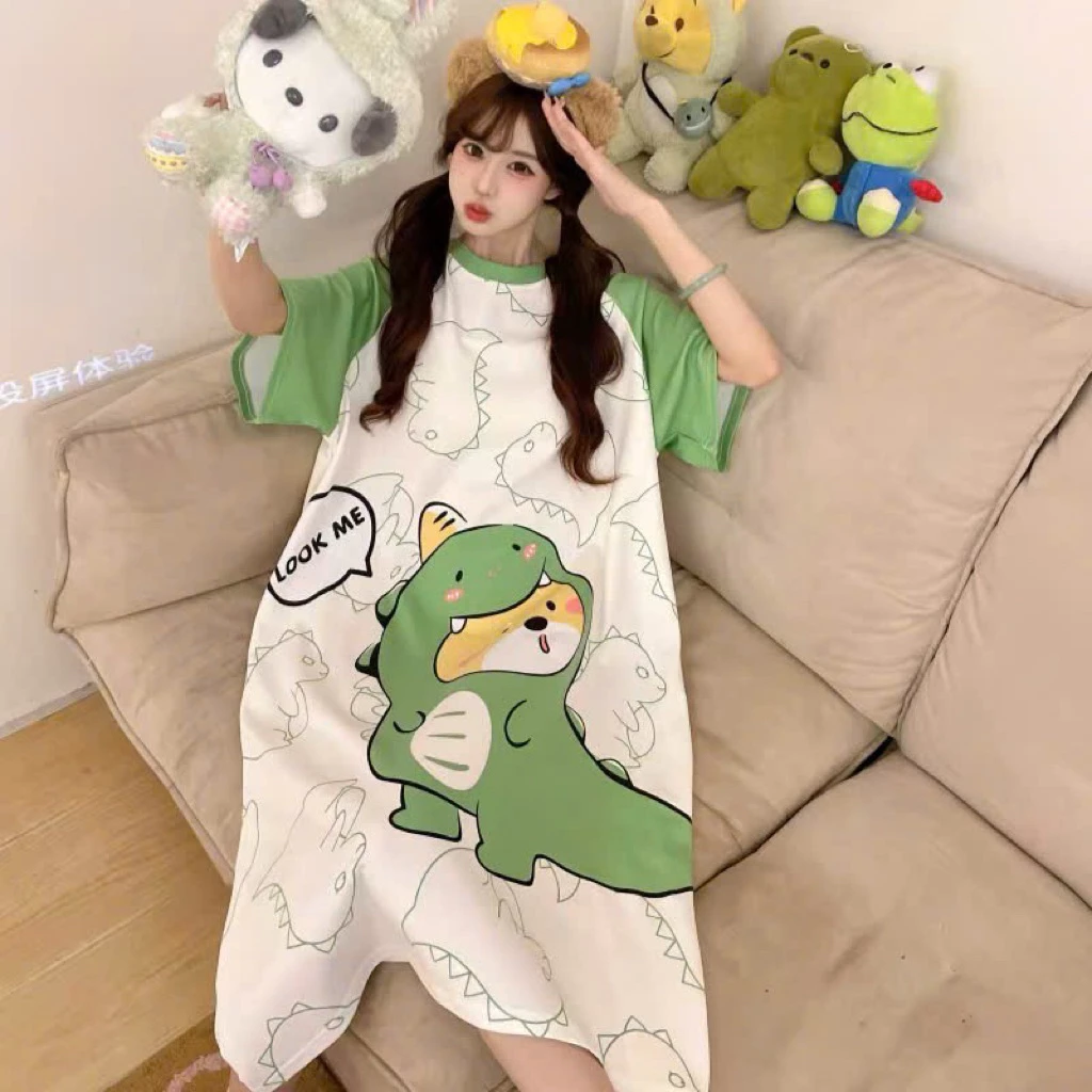 ĐẦM MẶC NHÀ HOẠT HÌNH BIGSIZE & BẦU ✨ Mặc ở nhà cũng phải xinh – thoải mái mà vẫn đáng yêu