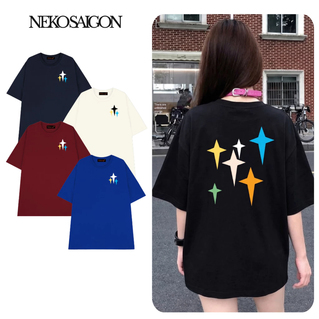Áo thun tay lỡ form rộng unisex Neko.sg ATL456