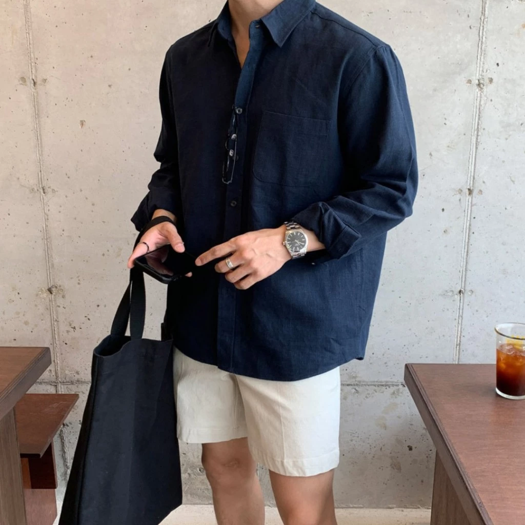 Áo Sơ Mi Nam Tay Dài Chất Liệu Vải Linen Cao Cấp, Form Regular Thanh Lịch, Sang Trọng  - LUCIINON