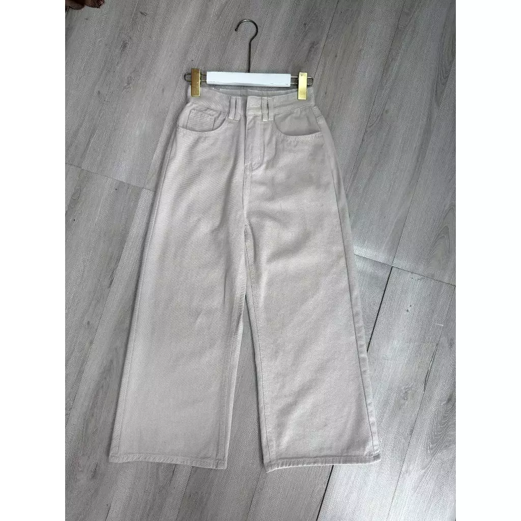 M30 Quần jeans suông nữ, quần bò nữ, quần ống rộng nữ chiều dài 90cm, Ống quần 27cm Không co giãn khonhamai