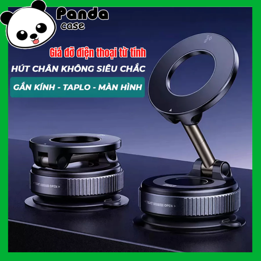 Giá đỡ điện thoại ô tô từ tính hít nam châm xoay 360° CAO CẤP bằng kim loại siêu chắc chắn - PandaCase