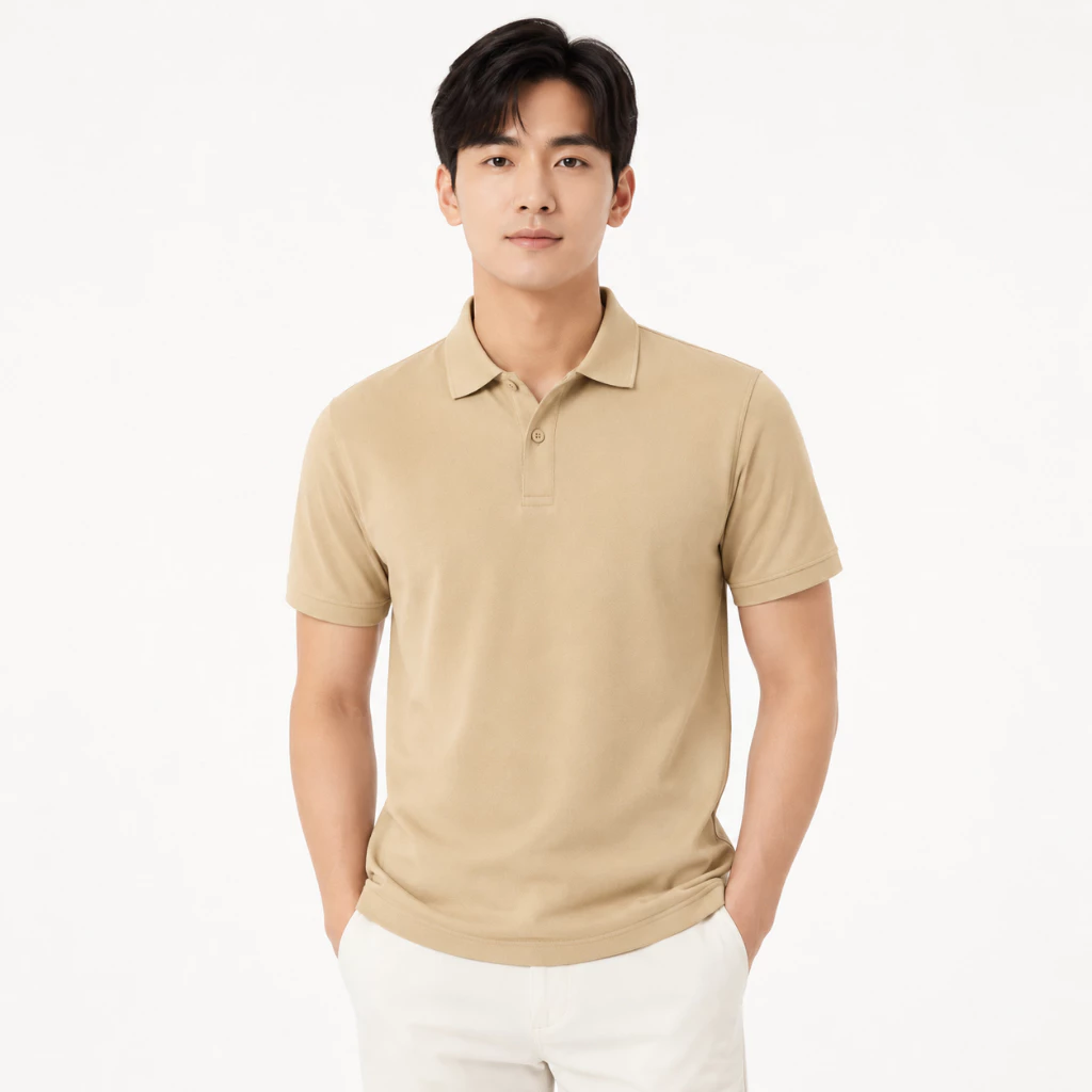 [IN THEO YÊU CẦU] Áo Thun Polo màu BE, Vải Cá Sấu Poly  - Viễn Phát Uniform