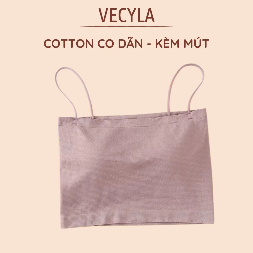 Áo Bra nữ VECYLA 2 dây có đệm ngực, dáng lửng 2066