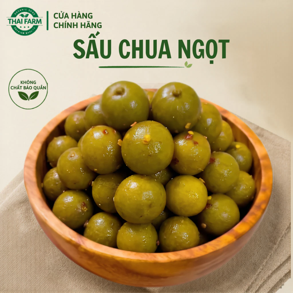 Sấu Giòn Chua Cay , Chua Ngọt THAI FARM, Đồ Ăn Vặt Chua Cay Siêu Ngon Không Chất Bảo Quản