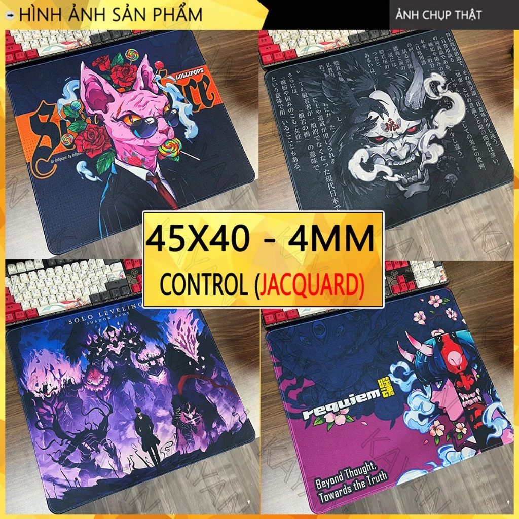 Lót Chuột Gaming Control Jacquard 45x40cm Dày 4mm Cực Êm - Kiểm Soát Tốc Độ Chuột Hoàn Hảo