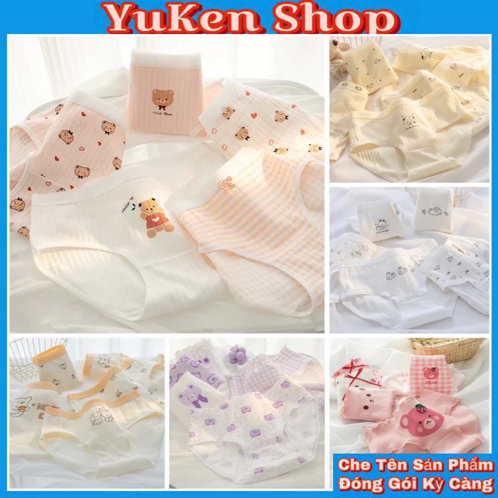 Hàng Loại 1💖Combo 5 Quần Lót Bé Gái💖Kháng Khuẩn-Chíp Conton Mềm-Mịn Trẻ Trung