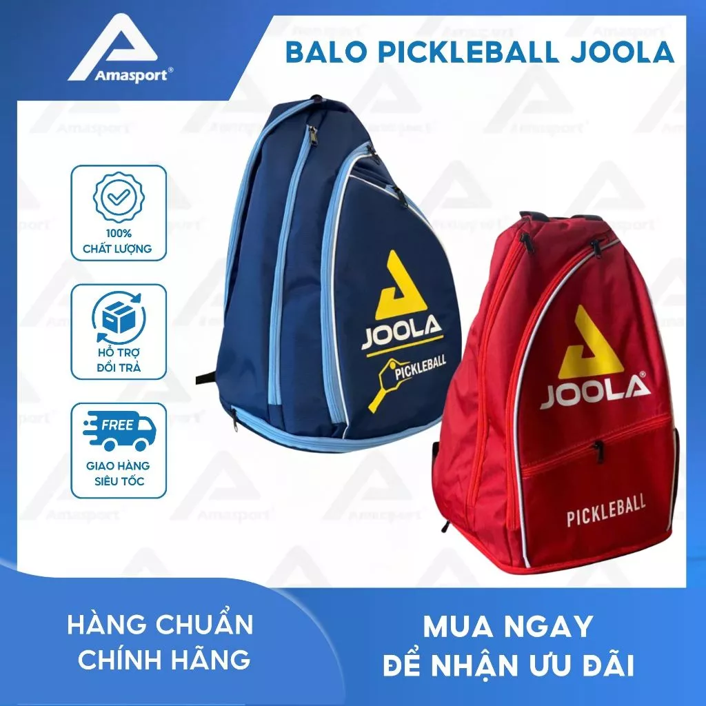 Túi đựng vợt pickleball chính hãng JooLa chất liệu vải dù cao cấp gồm 4 ngăn tiện dụng ( có ngăn đựng giầy)