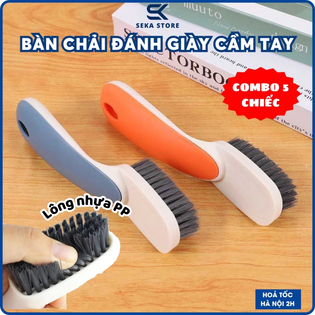 Bàn Chải Đánh Giày Lông Nhựa PP Giúp Đánh Bay Các Vết Bẩn Ố, Tay Cầm Chắc Chắn