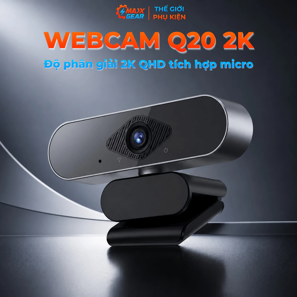 Webcam Q20 Pro Độ Phân Giải 2K Ultra, Camera Máy Tính Livestream – Học Online, Tích Hợp Mic Lọc Ồn