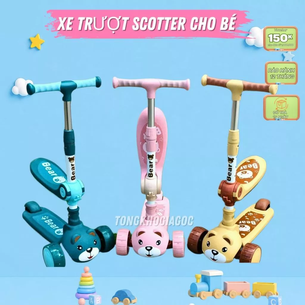 💥𝑴𝒊𝒆̂̃𝒏 𝑺𝒊́𝒑💥XE TRƯỢT SCOTTER 3 TRONG 1 CÓ GHẾ NGỒI + CÓ ĐÈN VÀ NHẠC|