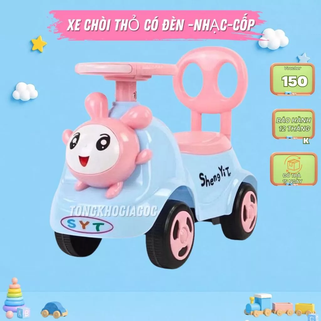 💥FREESHIP💥XE CHÒI CHÂN THỎ CUTE CHO BÉ YÊU CÓ ĐÈN CÓ NHẠC CỐP RỘNG