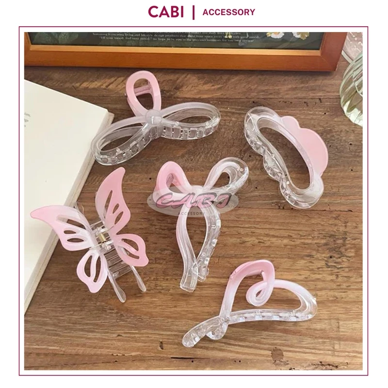 CB225 Kẹp Tóc Càng Cua Nhiều Mẫu Mix Hồng Pastel Phong Cách Hàn Quốc