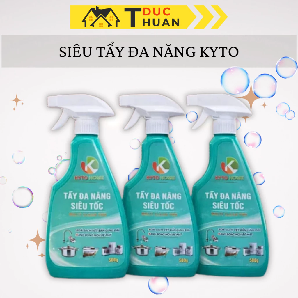 KYTO Siêu Tẩy Đa Năng Tẩy Sạch Mọi Vết Bẩn, cặng bẩn nhà bếp, nhà vệ sinh - DT HOME