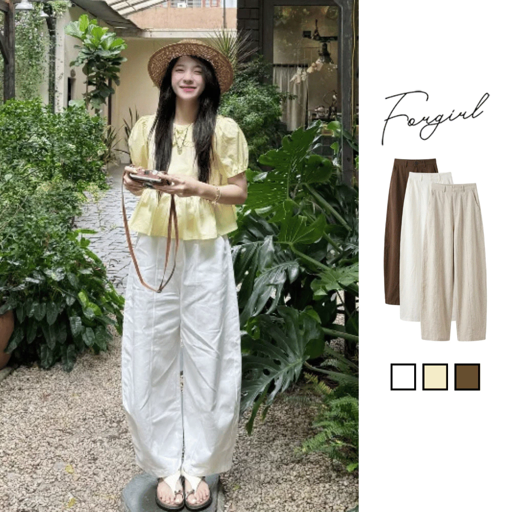 Quần Kaki Harem ForgirlStudio Dáng Ngố Ống Rộng, Chất Kaki Dày Dặn T219